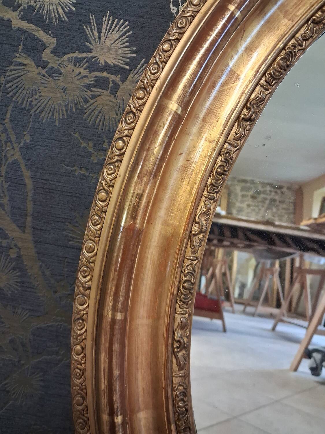Louis Philippe Oval Mirror 82 x 72
