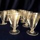 Set of 12 glass liqueur glasses from the 1930s 1940s
