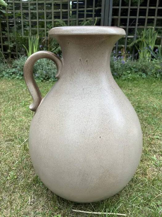 Scheurich 495-48 Ceramic Jug Vase — Floral Design, 1970s