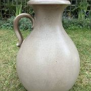 Vase en céramique Scheurich 495-48, décor floral, années 1970