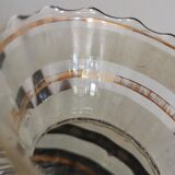 Set of 5 glasses and small pichet in granite gilded border