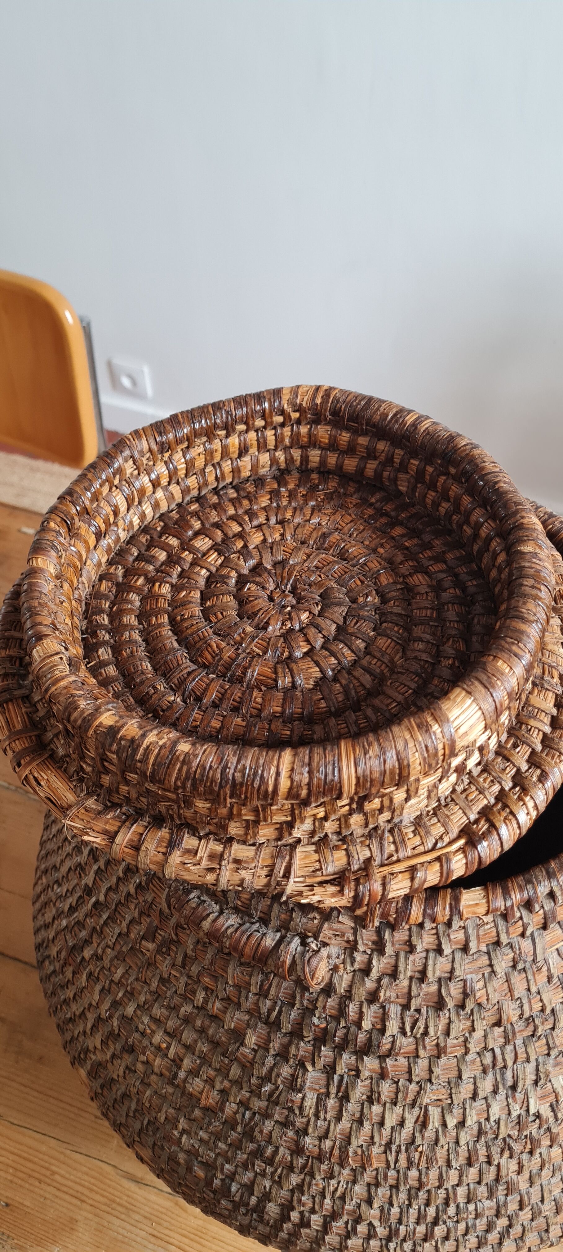 Antique wicker basket