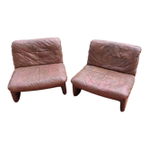 Tranas Sweden patchwork leather heaters by OVERMAN, 1970 Set of 2