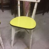 2 sun yellow formica chairs