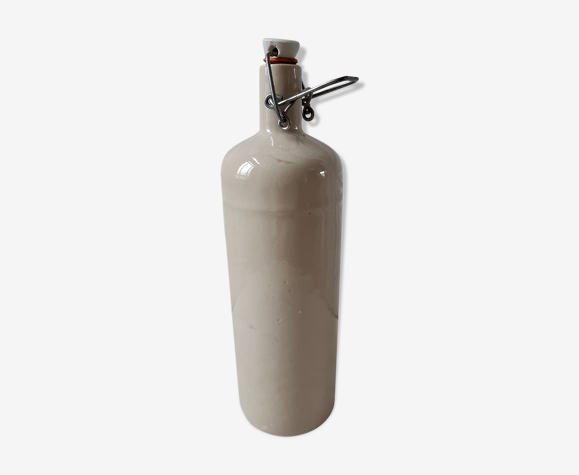 Bouteille en grès vintage beige années 70