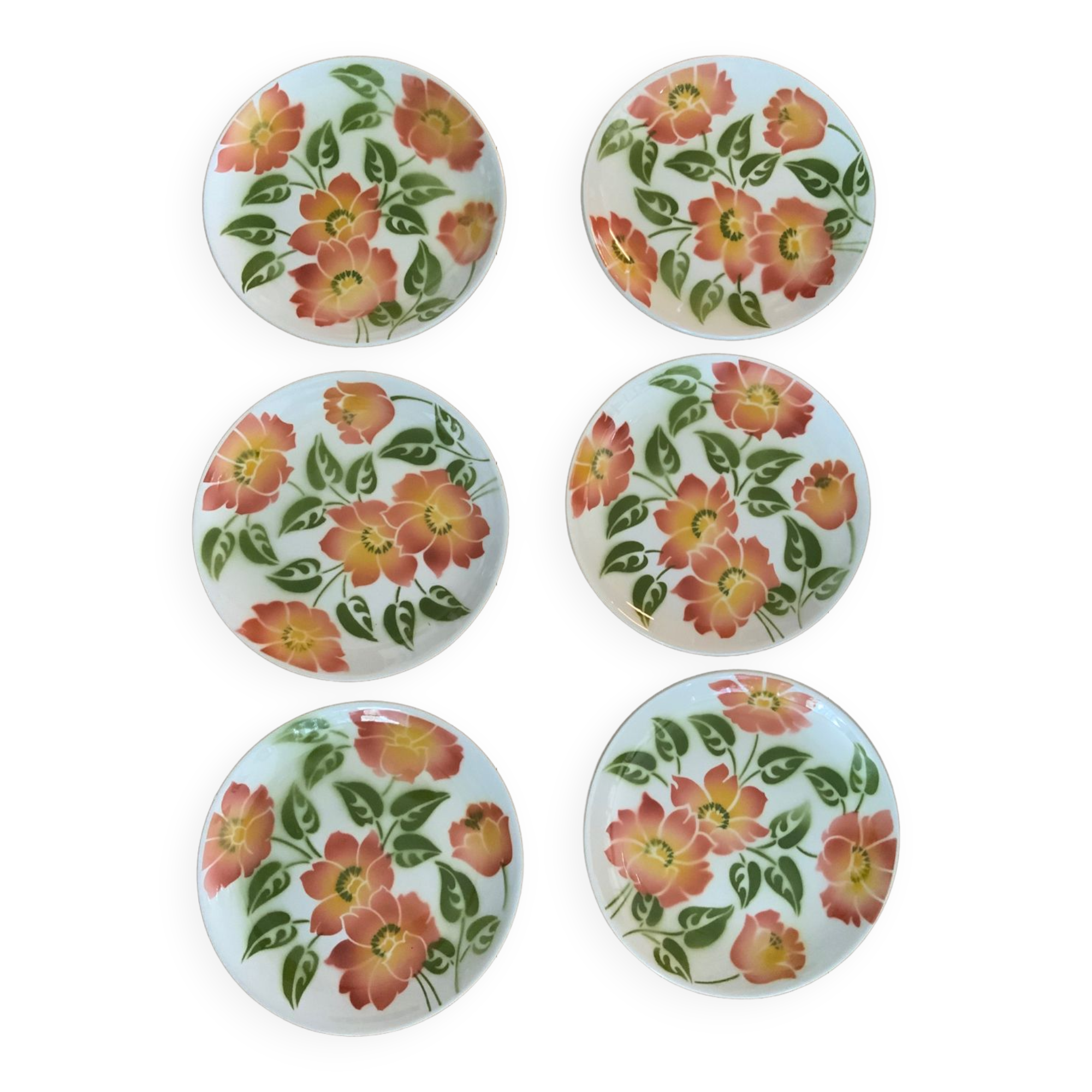 Selency flower plates x Monoprix Croisé Laroche