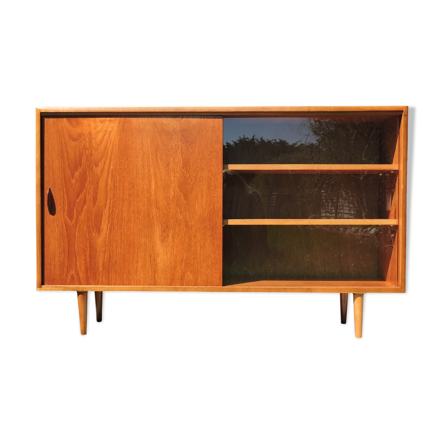 Glass teak buffet