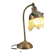 Art Nouveau Brass and Glass Cabochon Table Lamp, Circa 1910