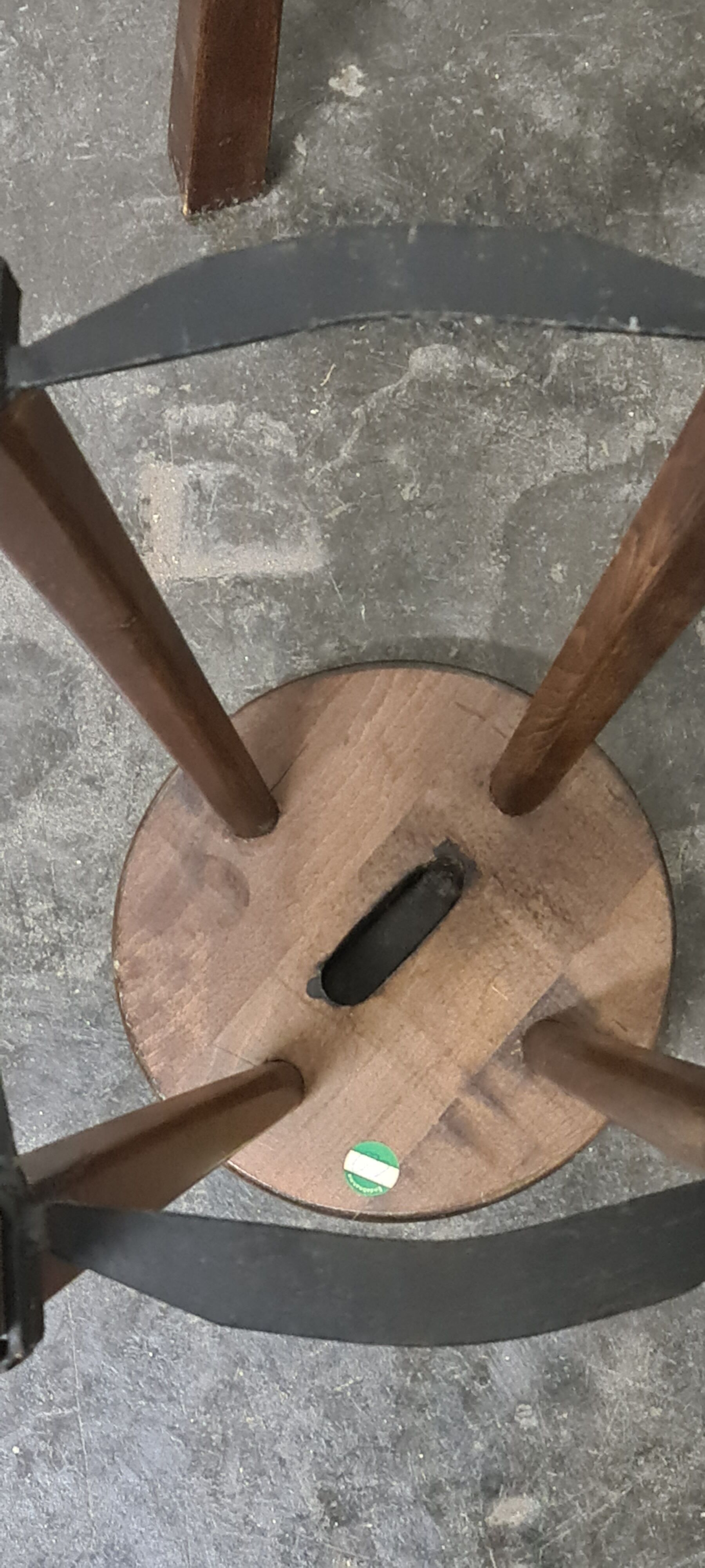 Vintage set of 3 Brutalist bar stools