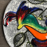 Set of 6 hand-painted ceramic plates – Modernist style