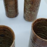 6 verres haut en grès pyrité