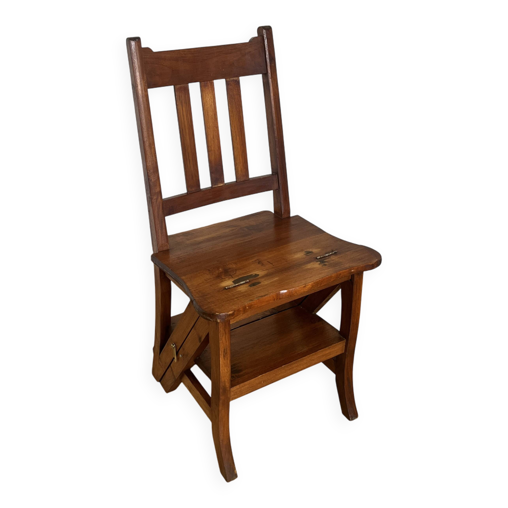 Chaise escabeau en bois
