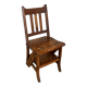 Chaise escabeau en bois