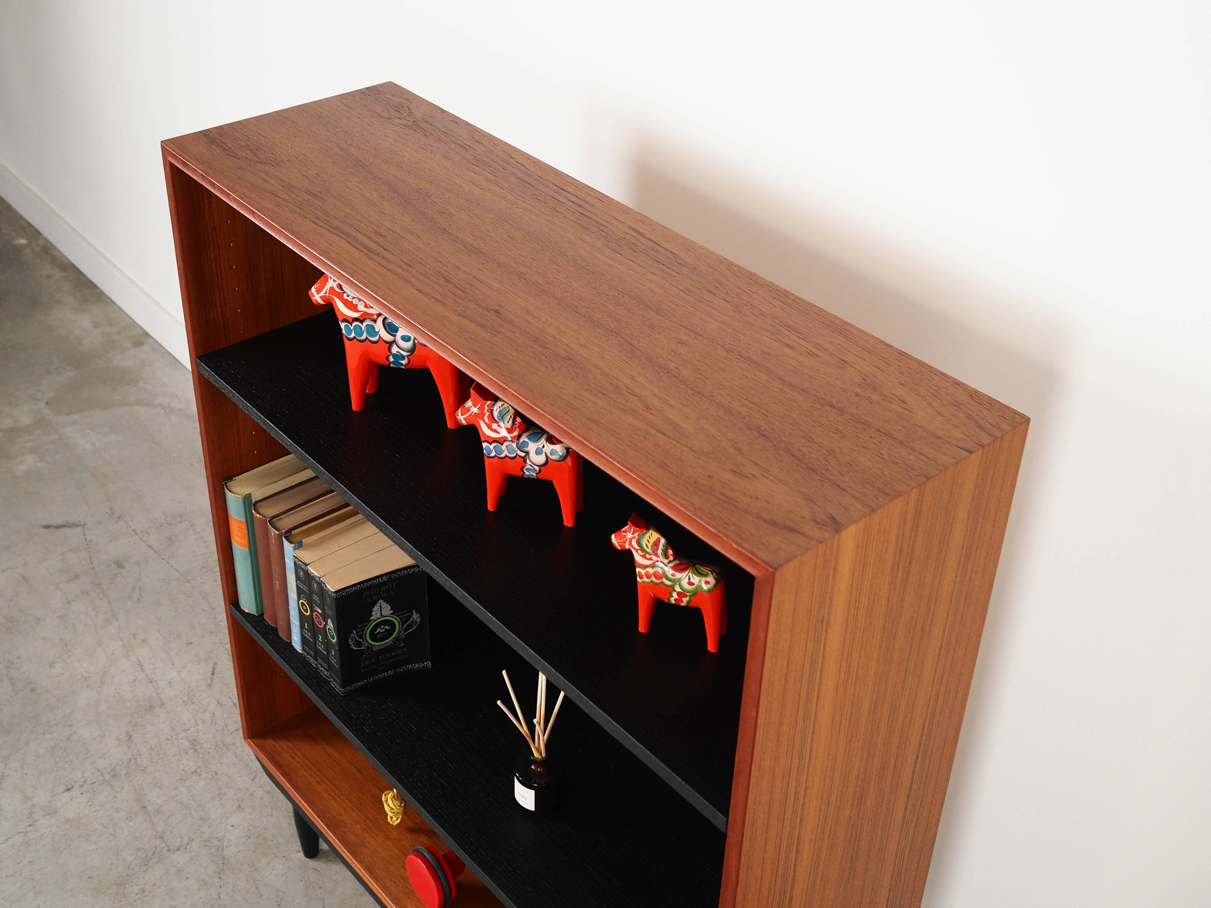 Teak bookcase, Danish design, 1970s, production: Denmark