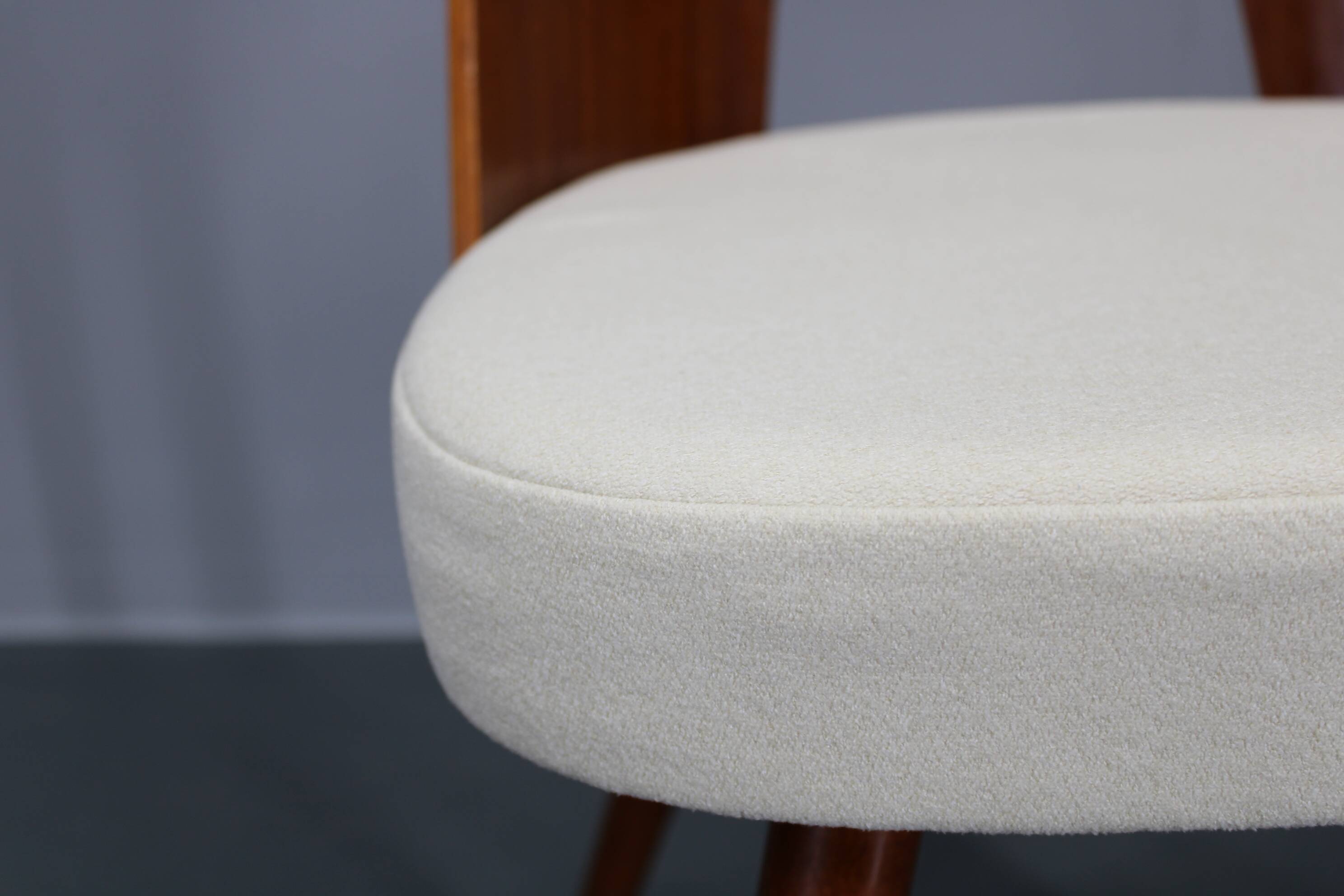 1960s Antonin Suman Pair of Restored Chairs in Walnut Finish