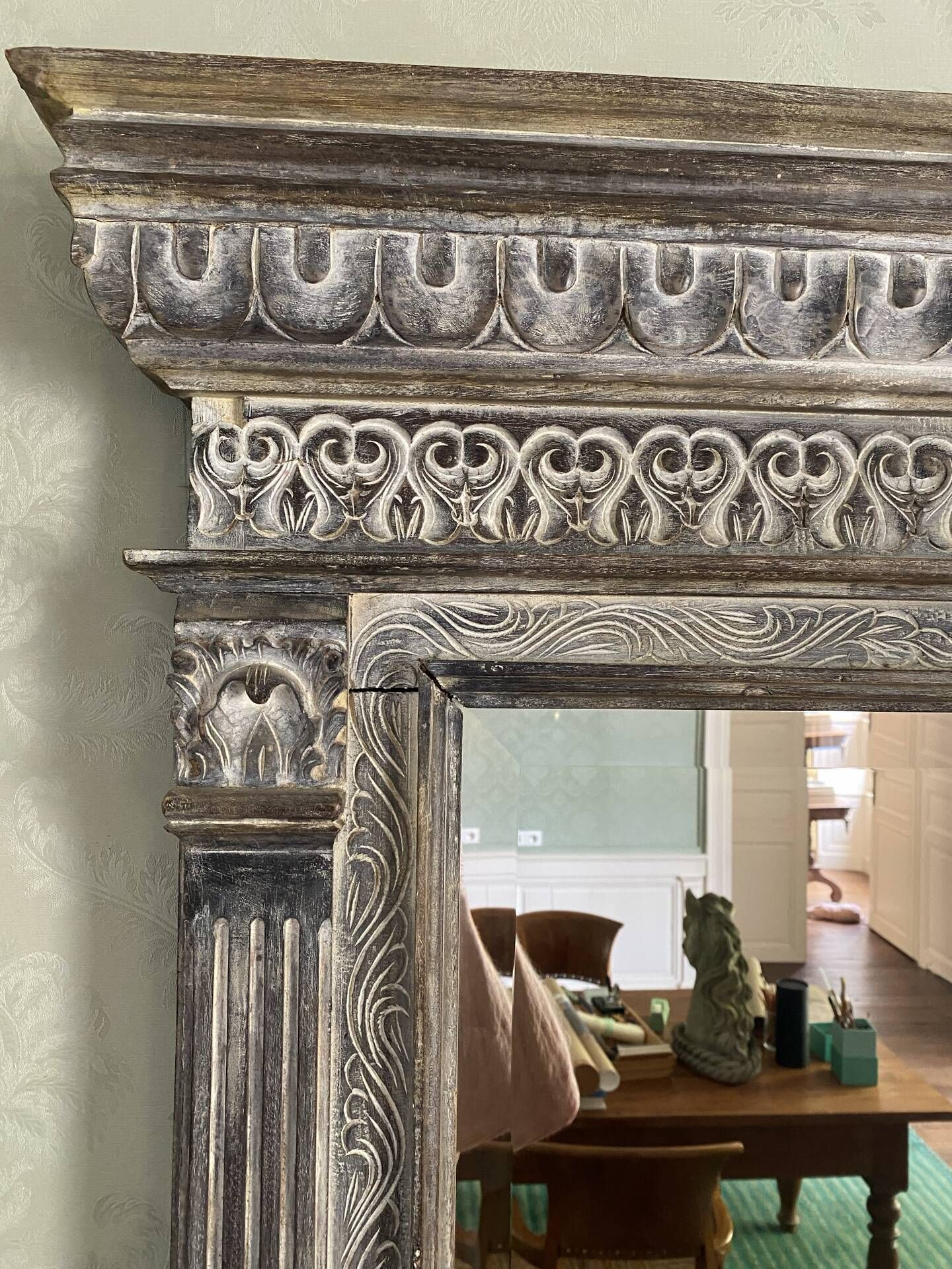 Hand Carved Teak Mirror