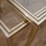 Tables gigognes en laiton et verre 1970