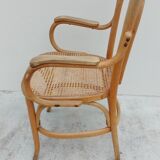 Michael Thonet armchair in curved wood and canework 1930