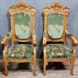 Pair of Art Nouveau armchairs