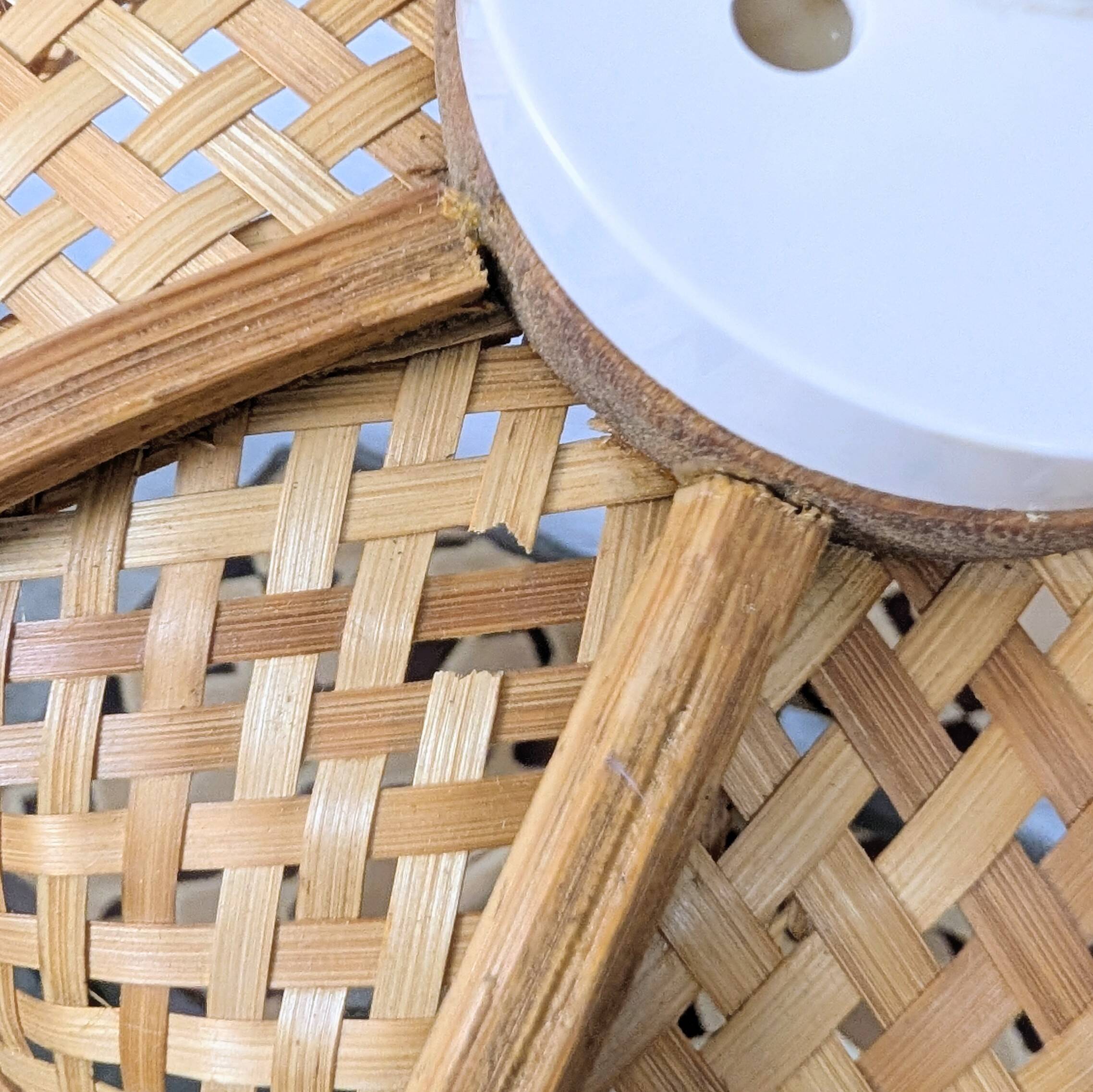 Woven rattan pendant light
