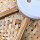 Woven rattan pendant light