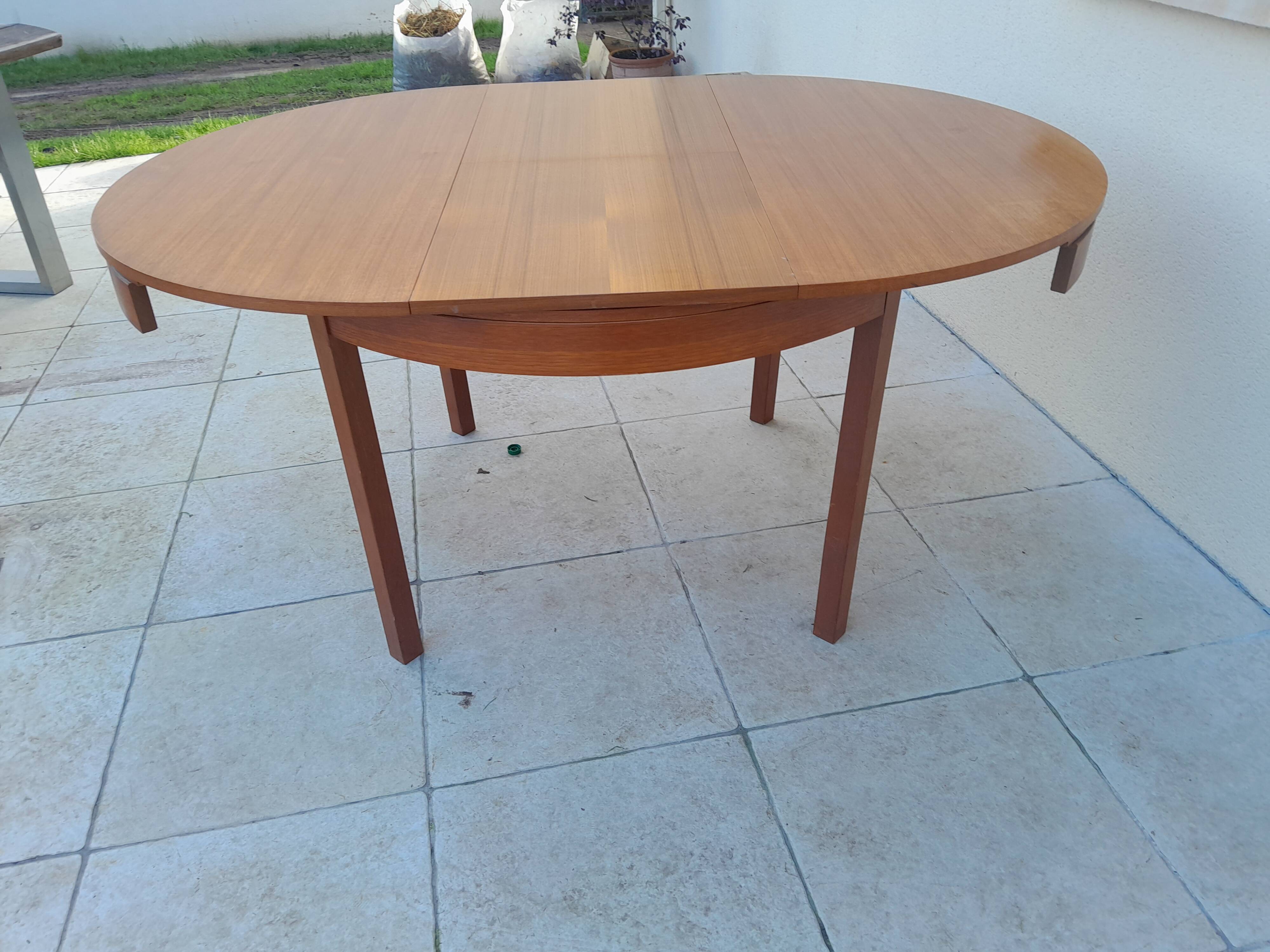 Vintage teak van pelt table from the 70s and 80s