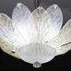 Charming Vintage Italian Murano Glass Amber and trasparent Ceiling Light