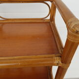 Old shelf in bamboo and rattan 70s