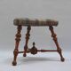 Victorian Stool, Three Legs, Upholstered Stool, Footstool, Vintage