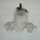 Antique bronze wall light in Louis XVI style - tulip-shaped glass paste flower.