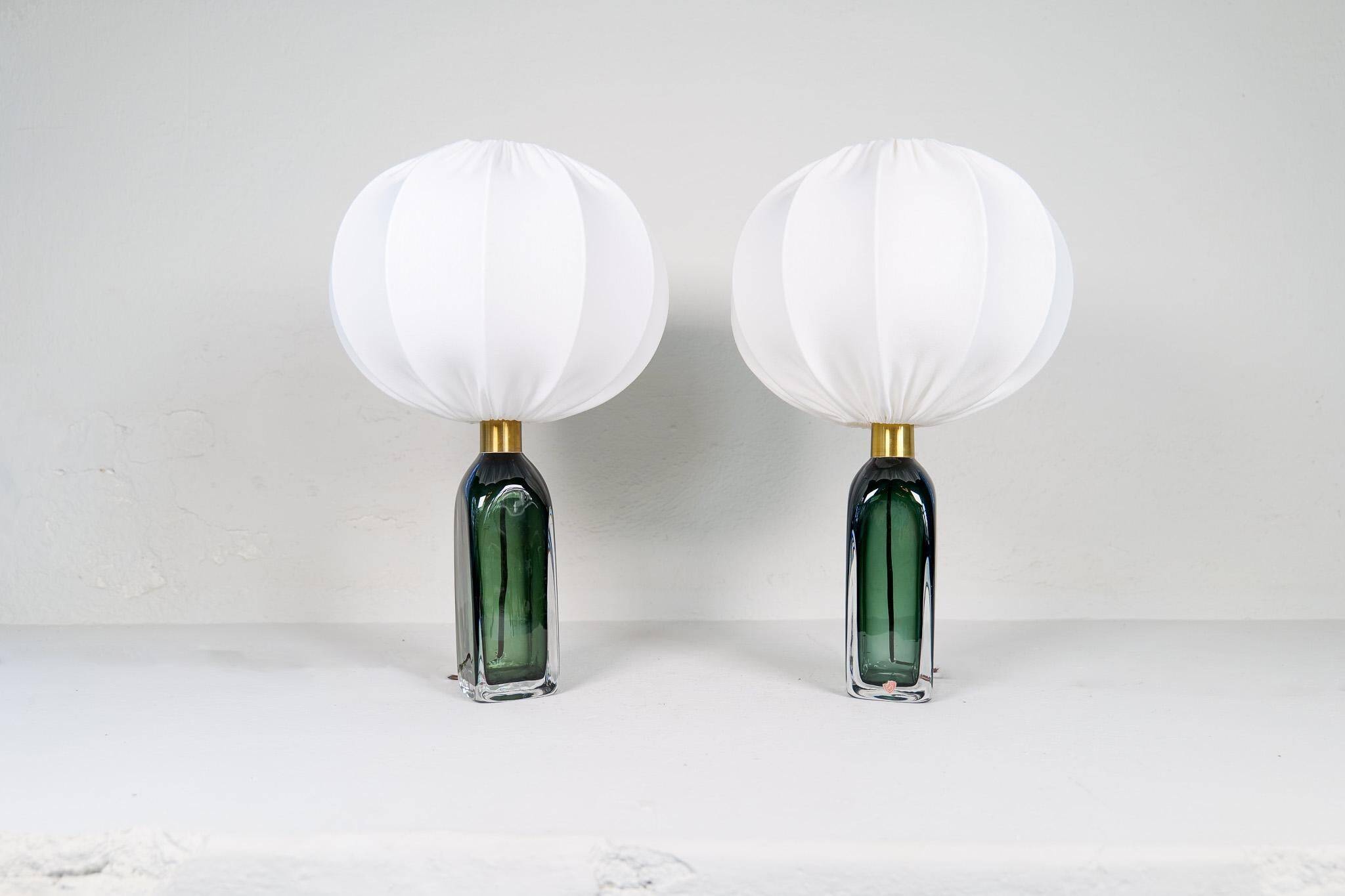 Mid-Century Modern Table Lamps by Carl Fagerlund for Orrefors Sweden RD 1406