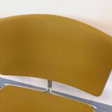 2 vintage Max Stacker Steelcase plastic and chrome stacking chairs