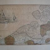 Map of the County of Flanders Belgium by Peter Schenck (1660 1718)