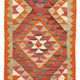 Turkish Handwoven Vintage Herki Kilim 86 cm x 326 cm