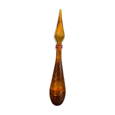 Carafe en verre texturé vintage