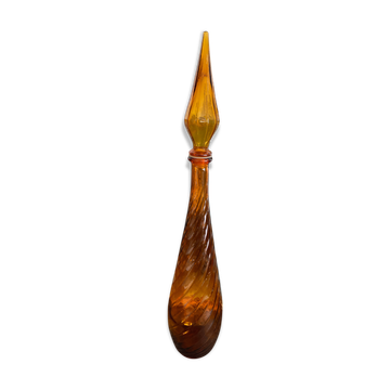 Carafe en verre texturé vintage
