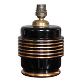 Vintage lamp, table lamp, bedside lamp, black and gold lamp base