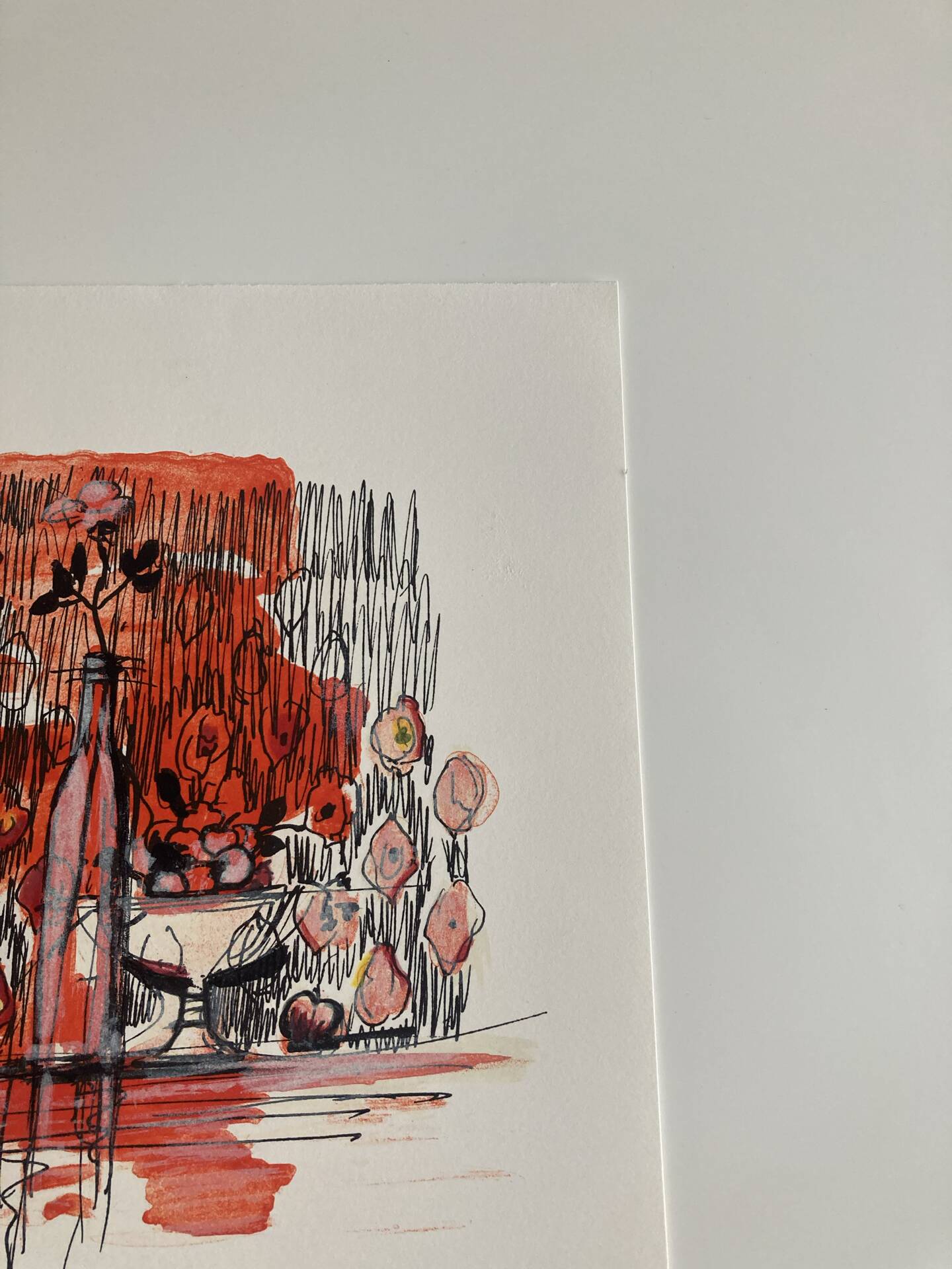 Numbered lithograph (10/20) and signed by Michel Henry - The Bottles