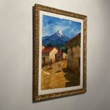 Tableau ancien, paysage Mexicain, signé XX siècle