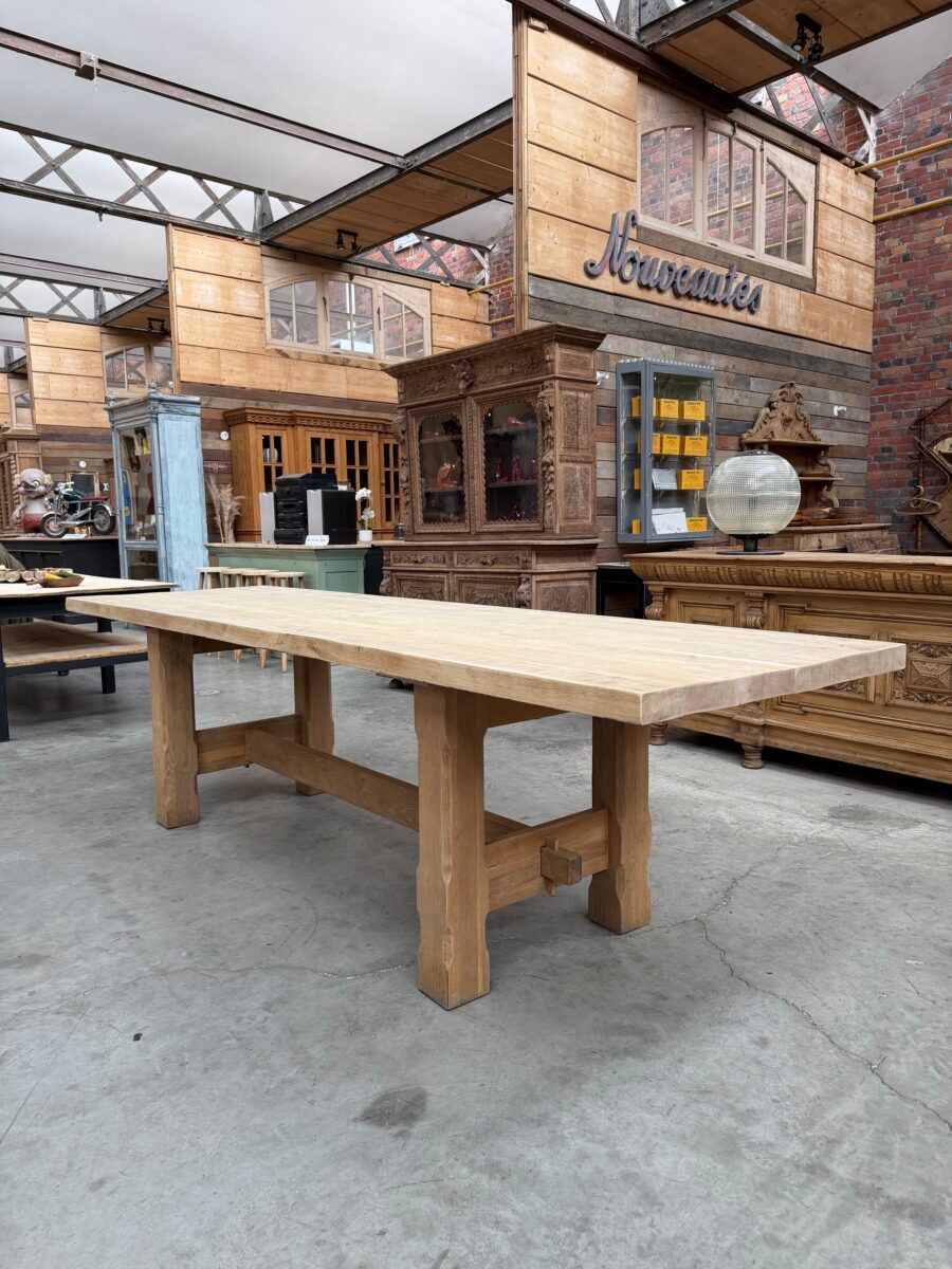 Large oak office table
