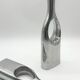 Pair of "drop" vases in aluminium cast, Italy, 1970s
