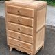 Renovated Art Deco chest of drawers in oak from 1950.