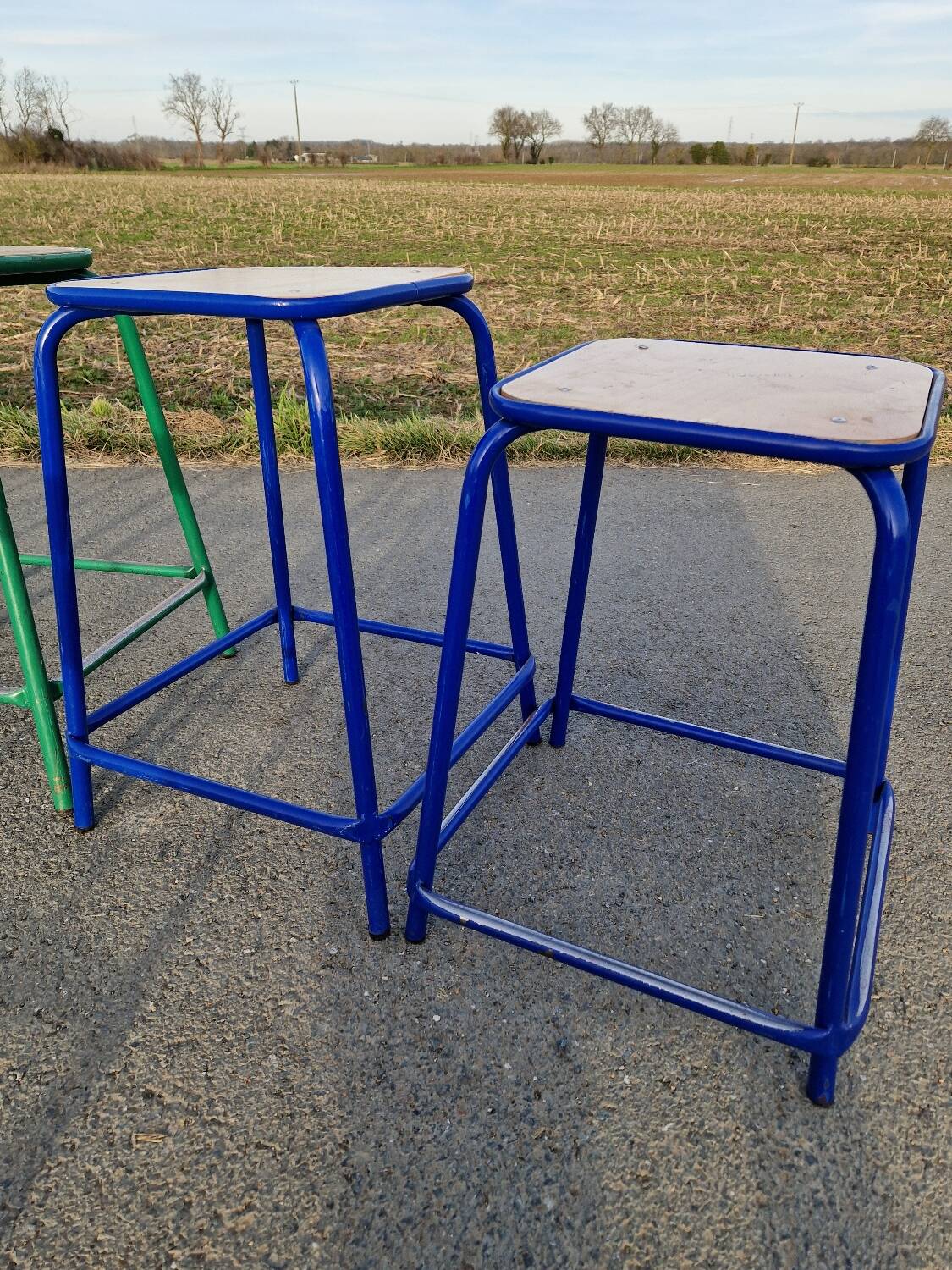 Lot de 8 Tabourets industriels atelier Gaston Cavaillon Mulca