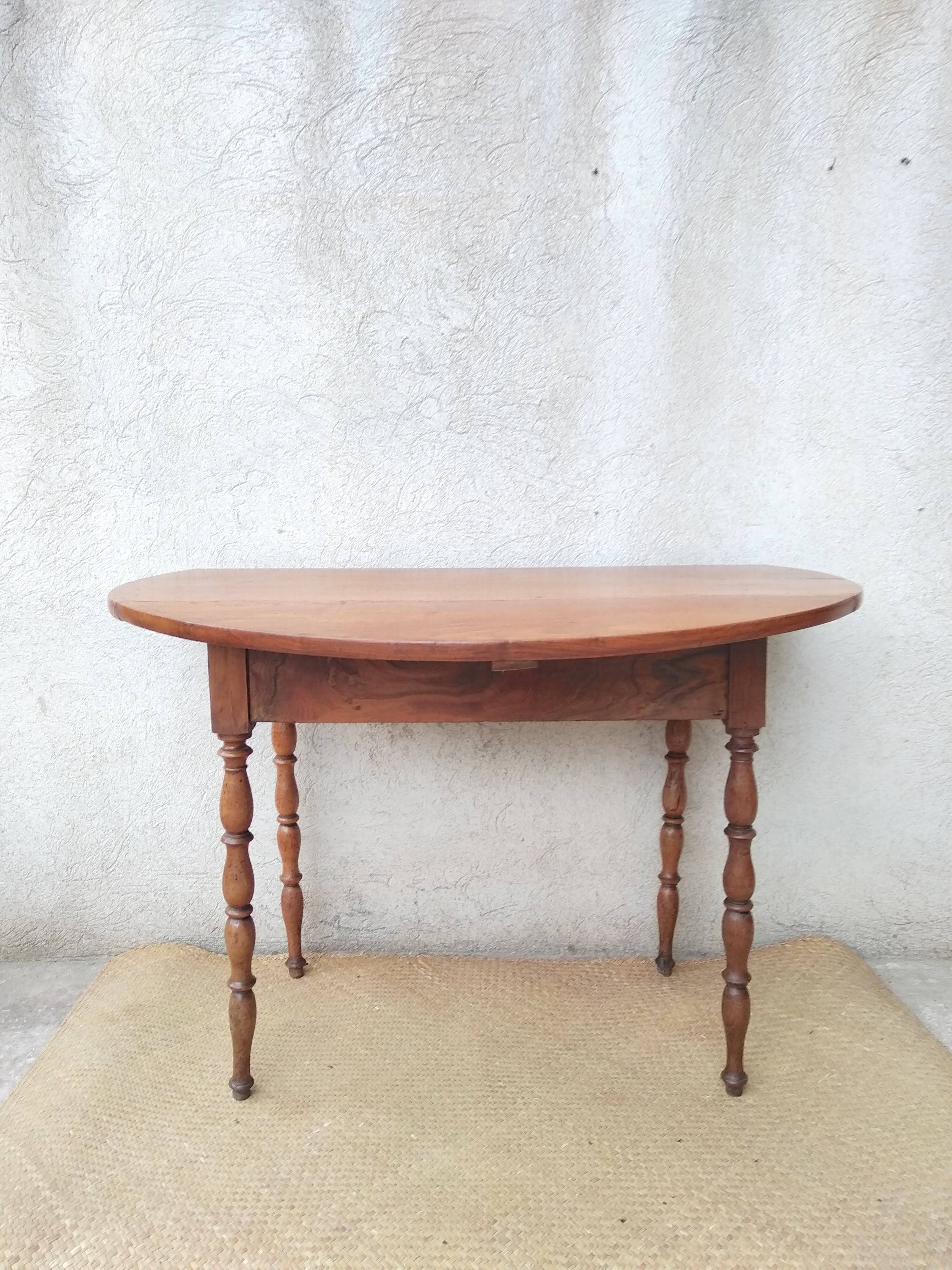 Table ovale à volets style Louis Philippe