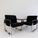 2 Cazzaro Bauhaus tubular steel armchairs