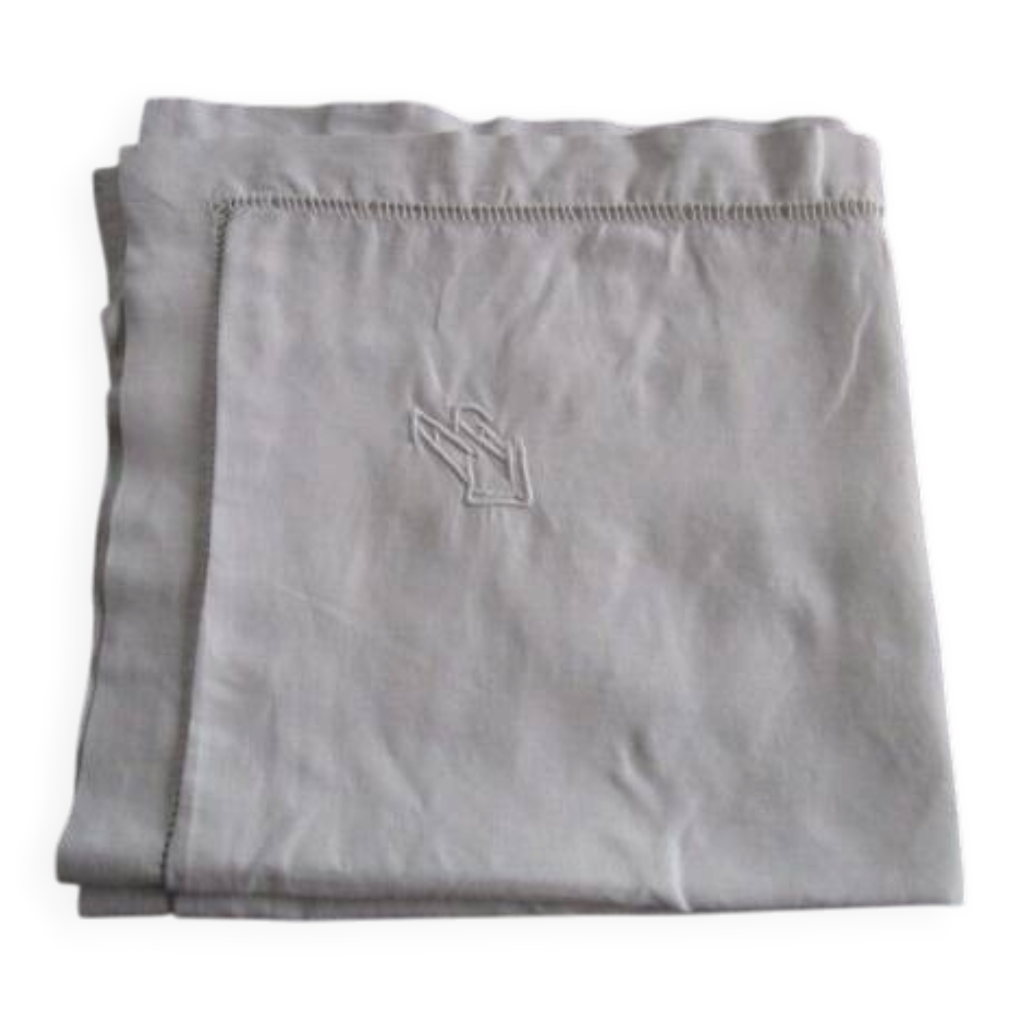 Antique embroidered/monogrammed pillowcase: 67x67cm