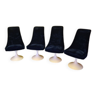 4 Space Age Swivel Dining Room Chairs From The 70s