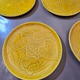 6 Sarreguemines water lily plates