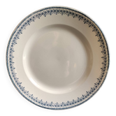 Assiette de service ronde vintage française, 32,5 cm de diamètre, Longwy, mod. Bordeaux
