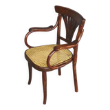THONET children's armchair N°221, 1900, new canework
